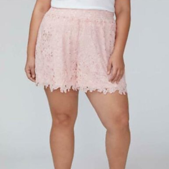 Lane Bryant Pants - Lane Bryant Lace Overlay Pull On Shorts H10319